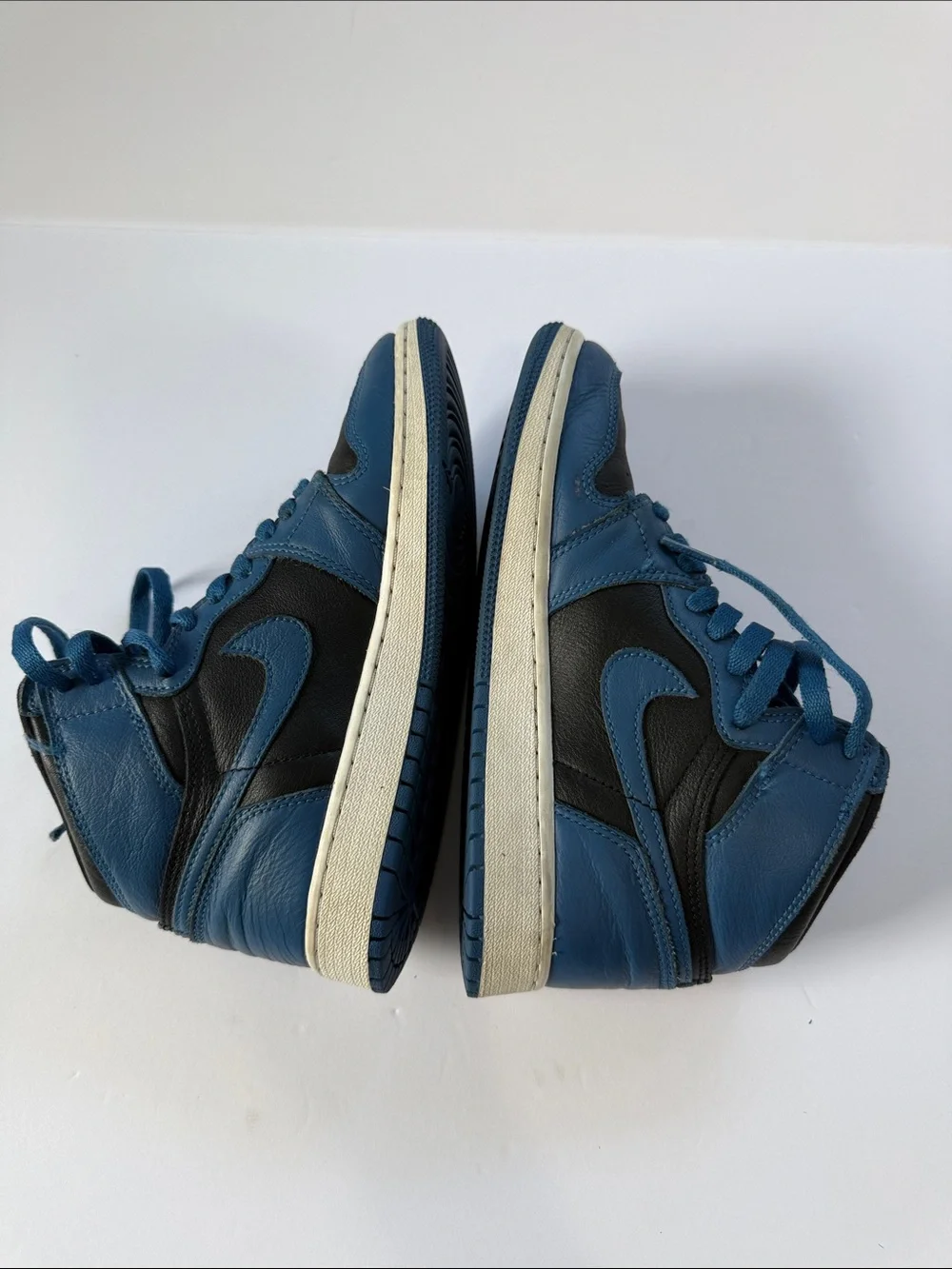 Nike Kids Black and Blue High-Top Sneakers